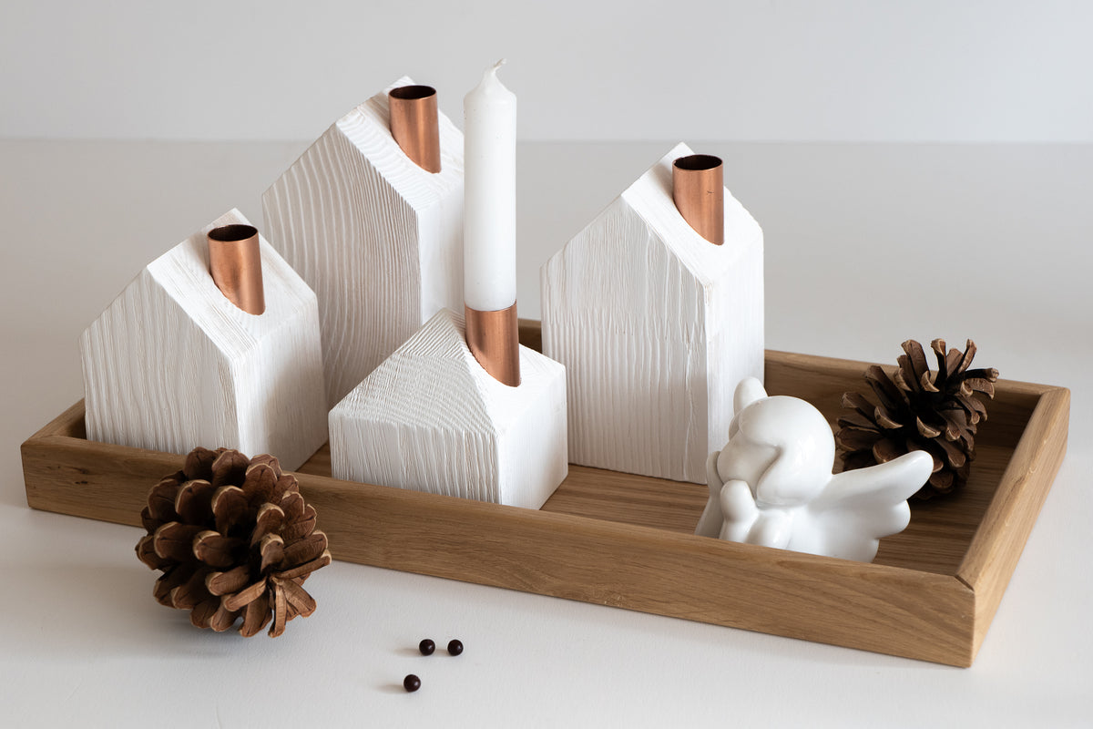 Moderns Advent wreath WHITE CHRISTMAS