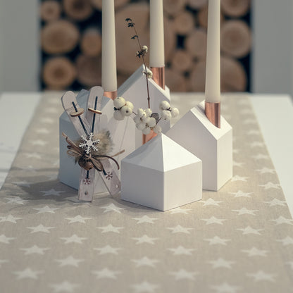 Moderns Advent wreath WHITE CHRISTMAS