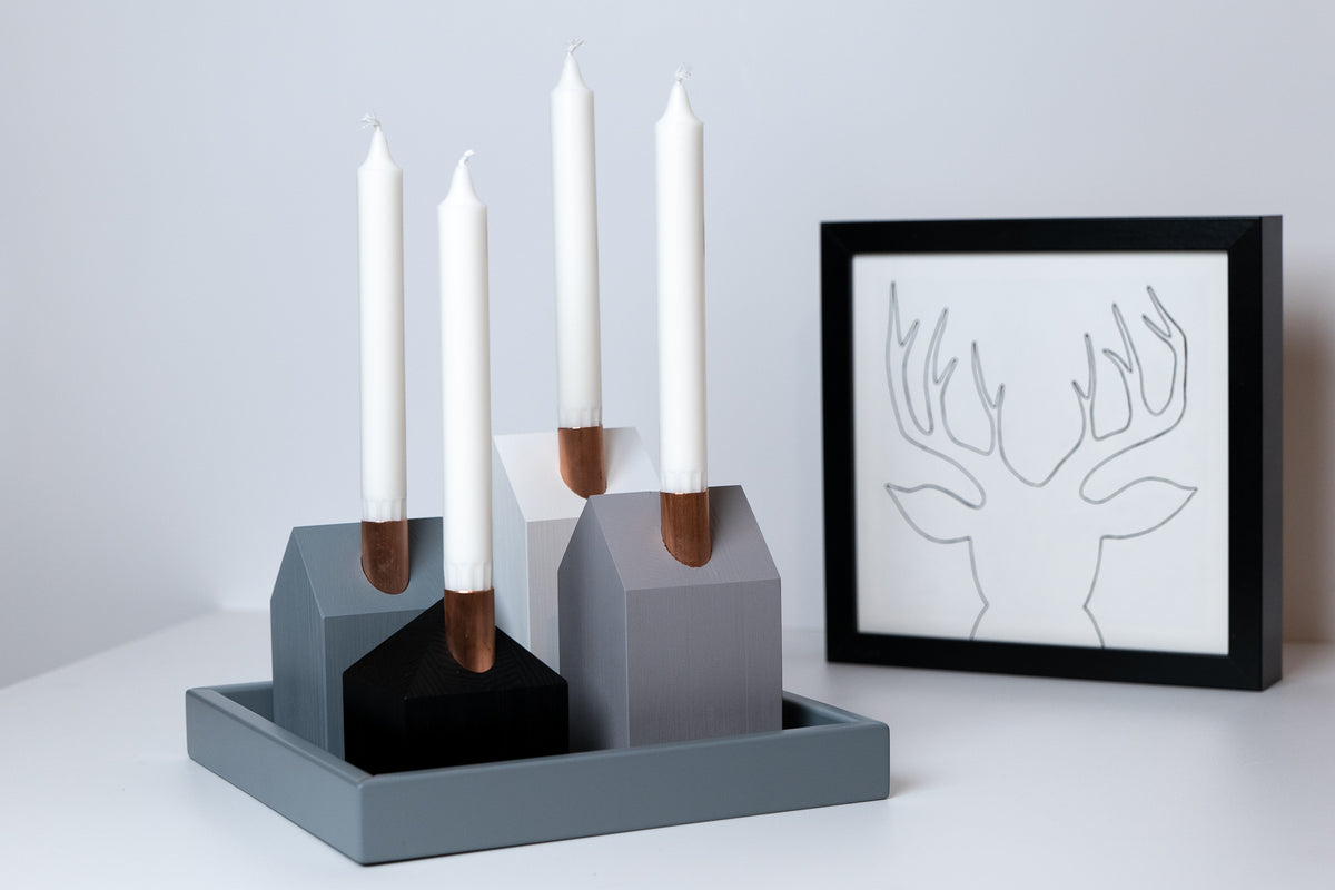 Moderns Advent wreath STONE