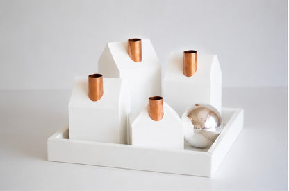 Moderns Advent wreath WHITE CHRISTMAS