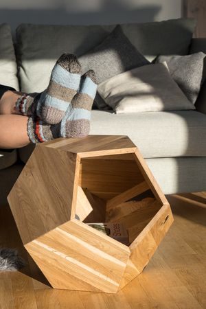 Multifunctional Polyhedron Natural Solid Wood