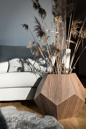 Multifunctional Polyhedron MDF veneered Walnut tree