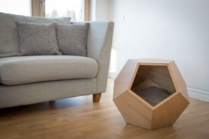 Multifunctional Polyhedron MDF veneered Oak Natural