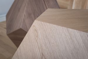 Multifunctional Polyhedron MDF veneered Oak Natural