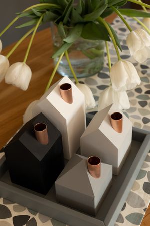 Square Tray Dark Grey