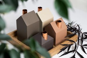 Advent set TERRA + natural oak square wooden tray