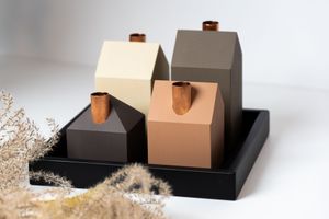 Advent set TERRA + black square wooden tray