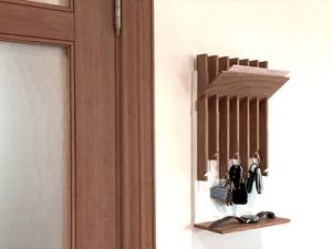Key Holder Walnut + White 2 shelves