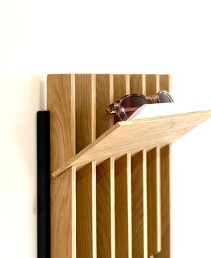 Key Holder Natural + Black 2 shelves