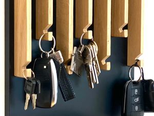 Key Holder Natural + Black 1 shelf