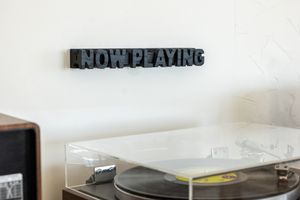 Now Playing- Record Player Wall Mount Black