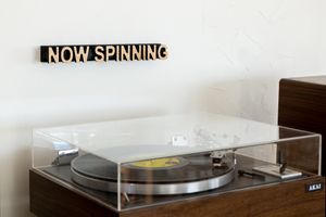 Now Spinning- Record Player Wall Mount Black+Natural
