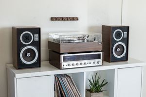Now Playing- Record Player Wall Mount Walnut