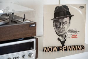 Now Spinning- Free Standing Record Player Holder