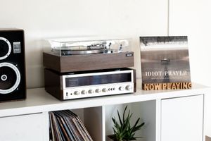 Now Playing- Free Standing Record Player Holder
