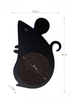 Cat Scratcher Mouse Black 