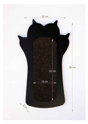 Cat Scratcher Pow- black dimensions