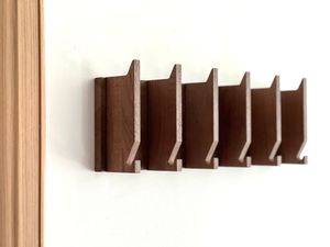 Wall Hooks Walnut Double Layer