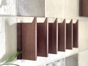 Wall Hooks Walnut Single Layer